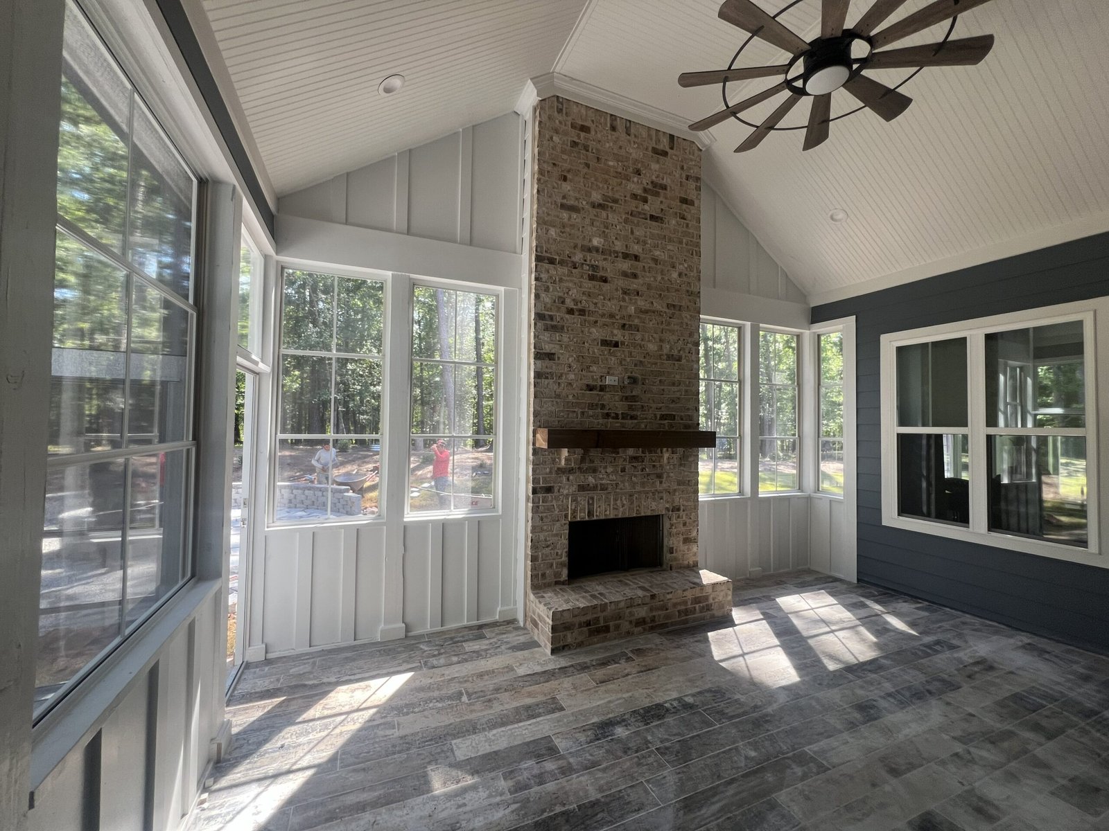 Luxury vinyl plank LVP flooring installation Lake Oconee home