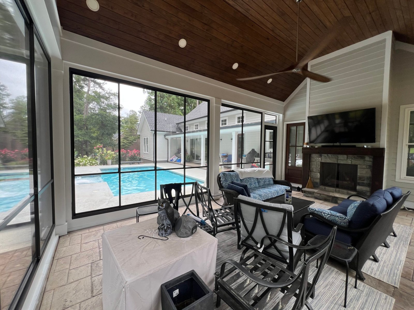 Screened-in porch build Eatonton GA outdoor living space